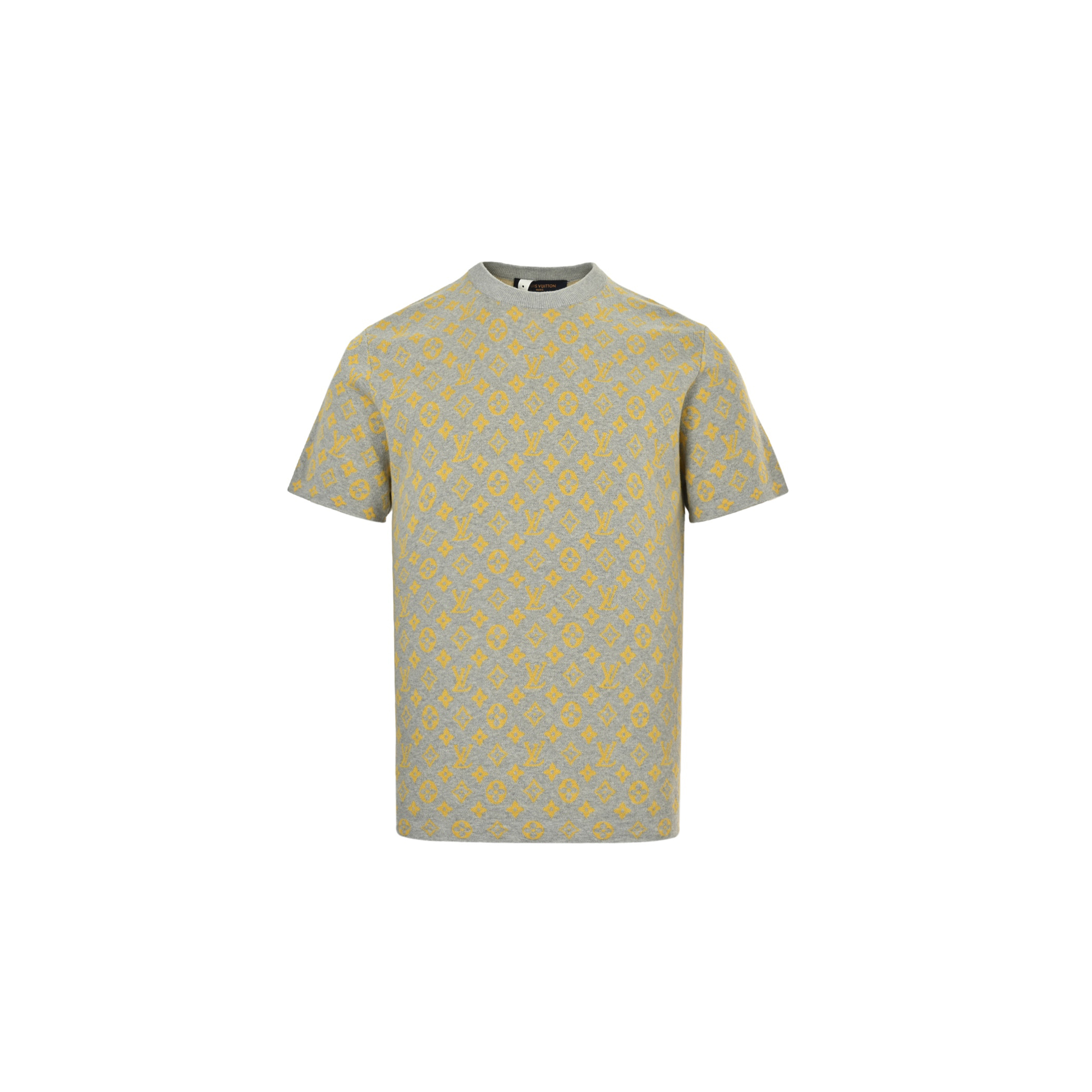 LOUIS VUITTON MONOGRAM GLOW LOGO KNIT SHORT-SLEEVE T-SHIRT 1AHVPC